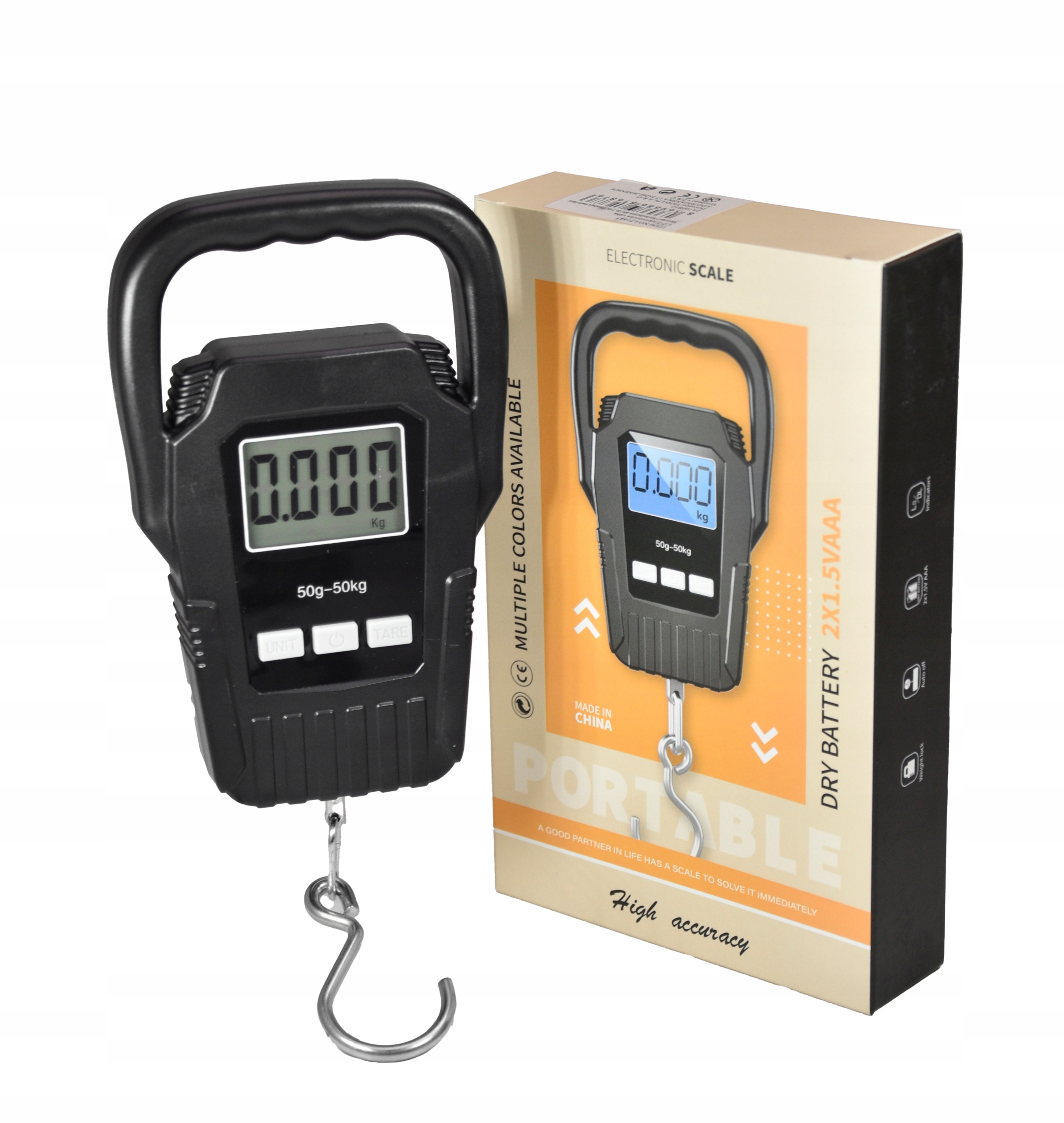 Waga Walizkowa Ryby Karpiowa Ręczna Hakowa 50KG 50G Walizek Elektroniczna