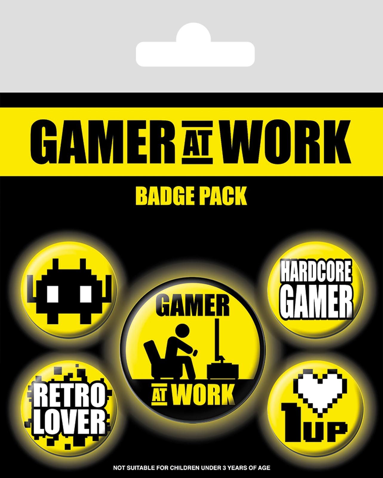 

Gamer At Work Przypinki do plecaka torby gracza