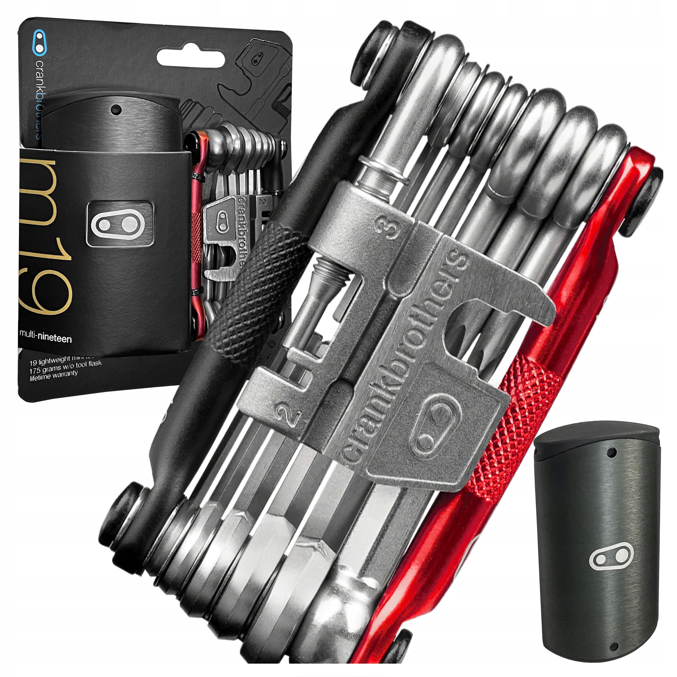 Zestaw Kluczy Rowerowych Multitool Crankbrothers M19 Ze Skuwaczem Do 12 rz.