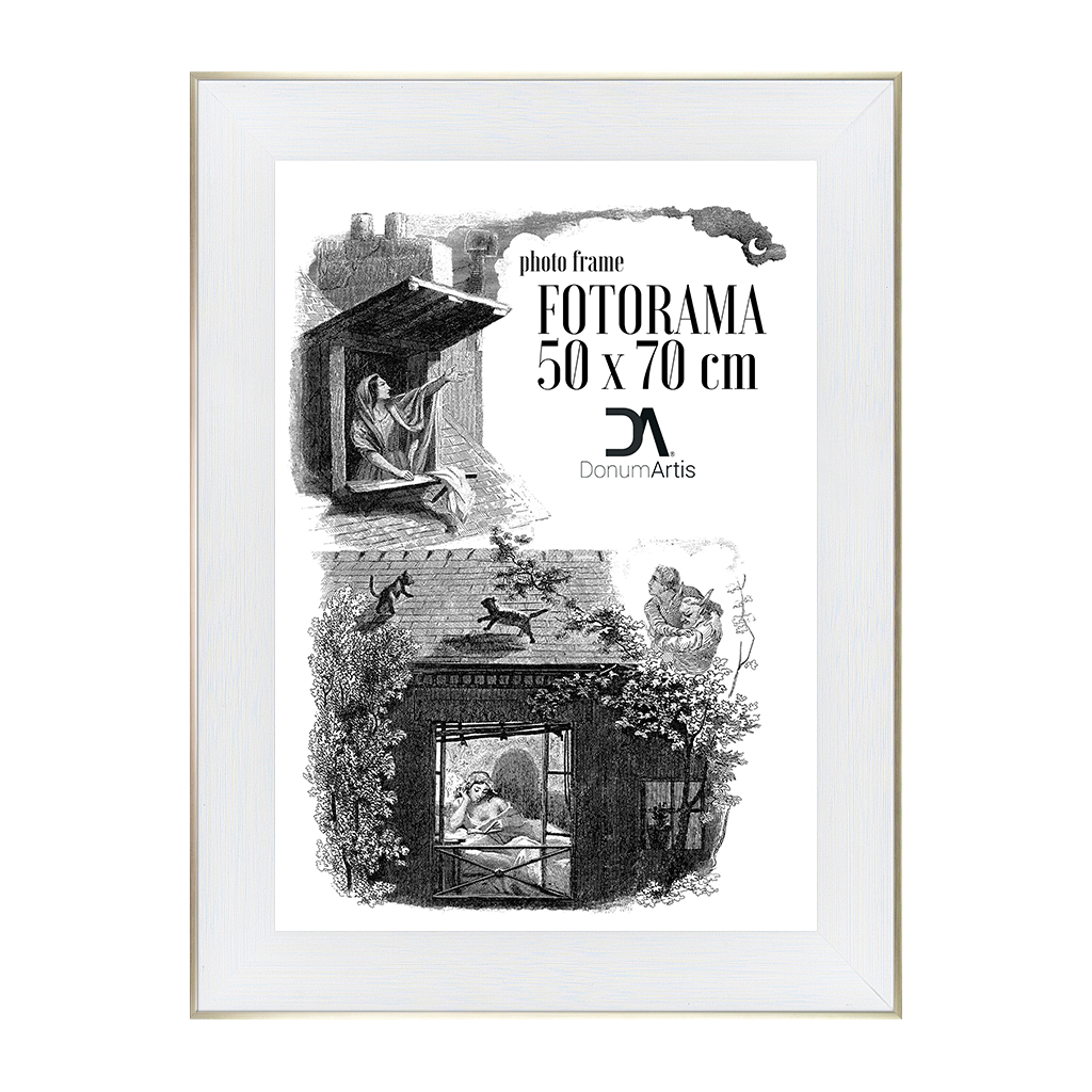 Fotorám Bari bílá struktura na grafice 50x70 cm