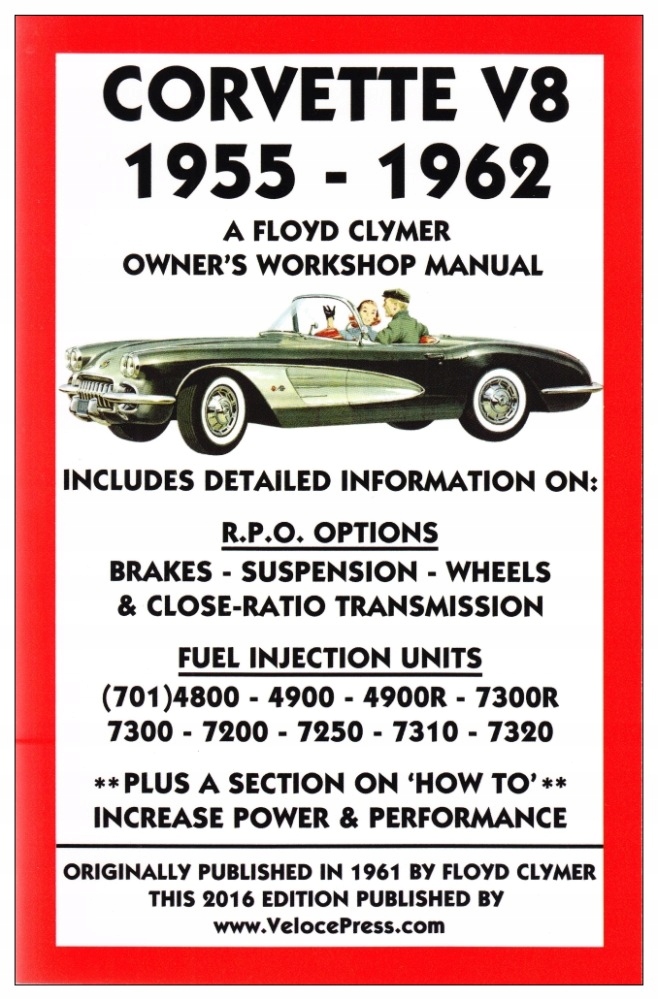 Chevrolet Corvette C1 1955-1962 руководство по ремонту