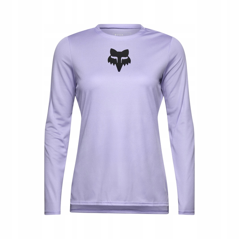Damska Koszulka Rowerowa Z Długim Rękawem Fox Lady Fox Head Lilac Roz. Xs