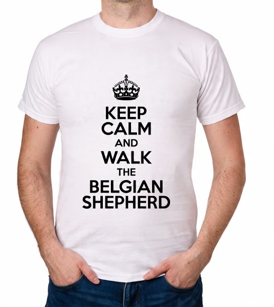 

koszulka Keep Calm Walk Belgian Shepherd prezent