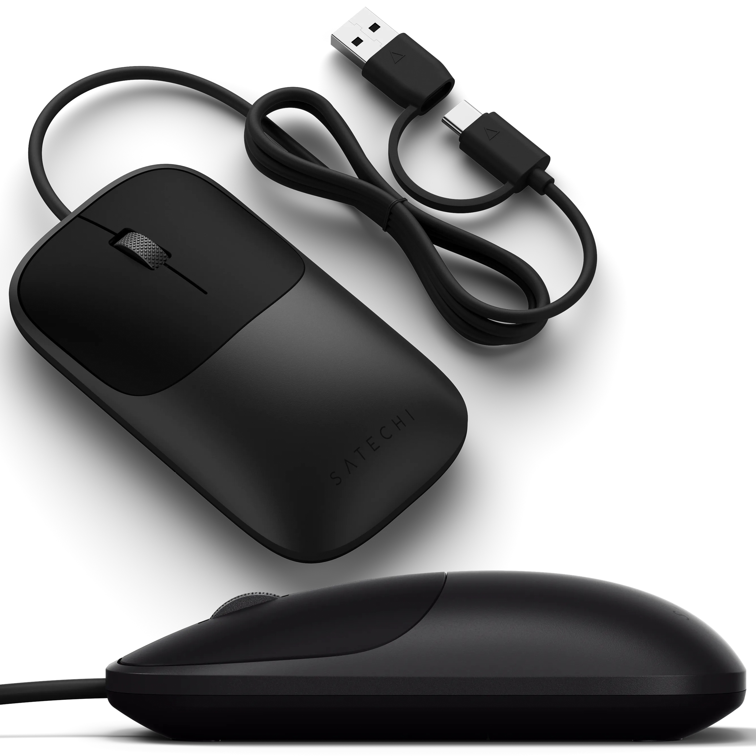 Satechi Slim LX Wired Mouse Drátová Myš Usb-c Usb-a Myš pro Apple