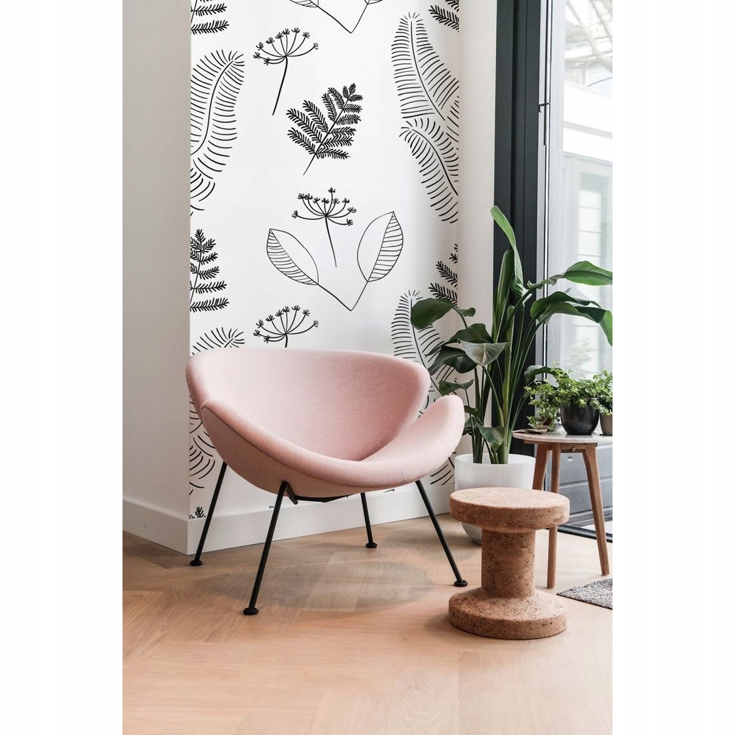 

Fototapeta ścienna Czarne kontury liści 250x250 cm