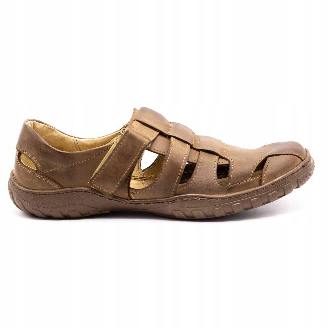 

Buty męskie ażurowe 237 na lato brązowe 40