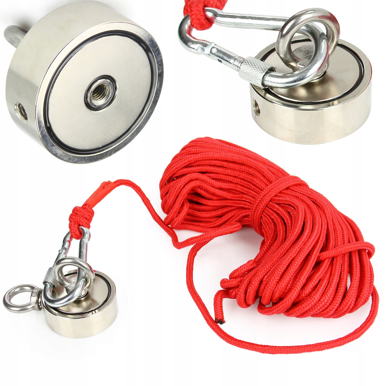 

Magnes Neodymowy Okrągły Uchwyt do poszukiwań Lina