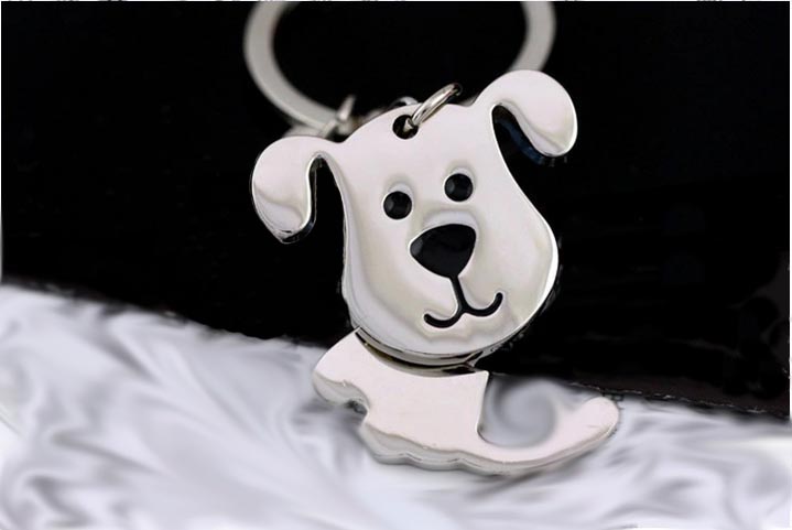 BRELOK METALOWY ZAWIESZKA DO KLUCZY TOREBKI PIES RUCHOMY PRZYWIESZKA PIESEK Marka inna