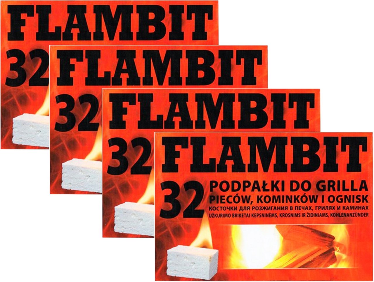 

Flambit Duża Podpalka Biala kominka rozpałka 32x4