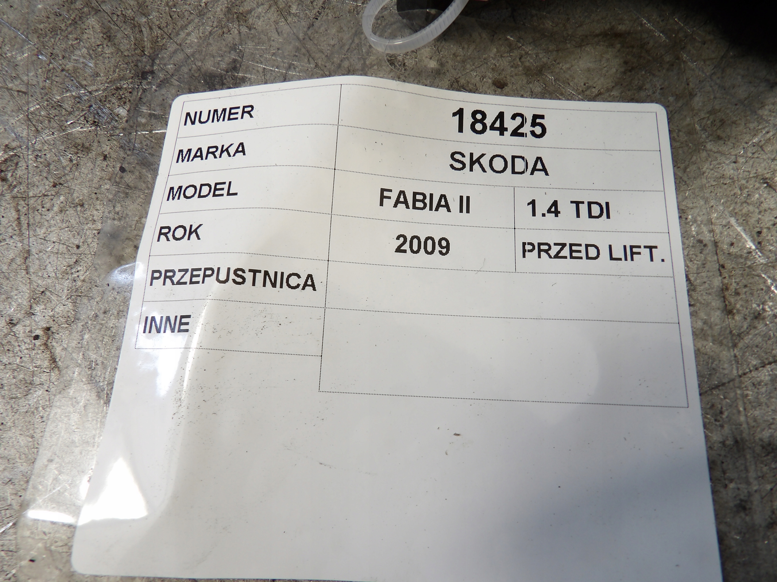Skoda Fabia II flow meter 038906461B 0281002531