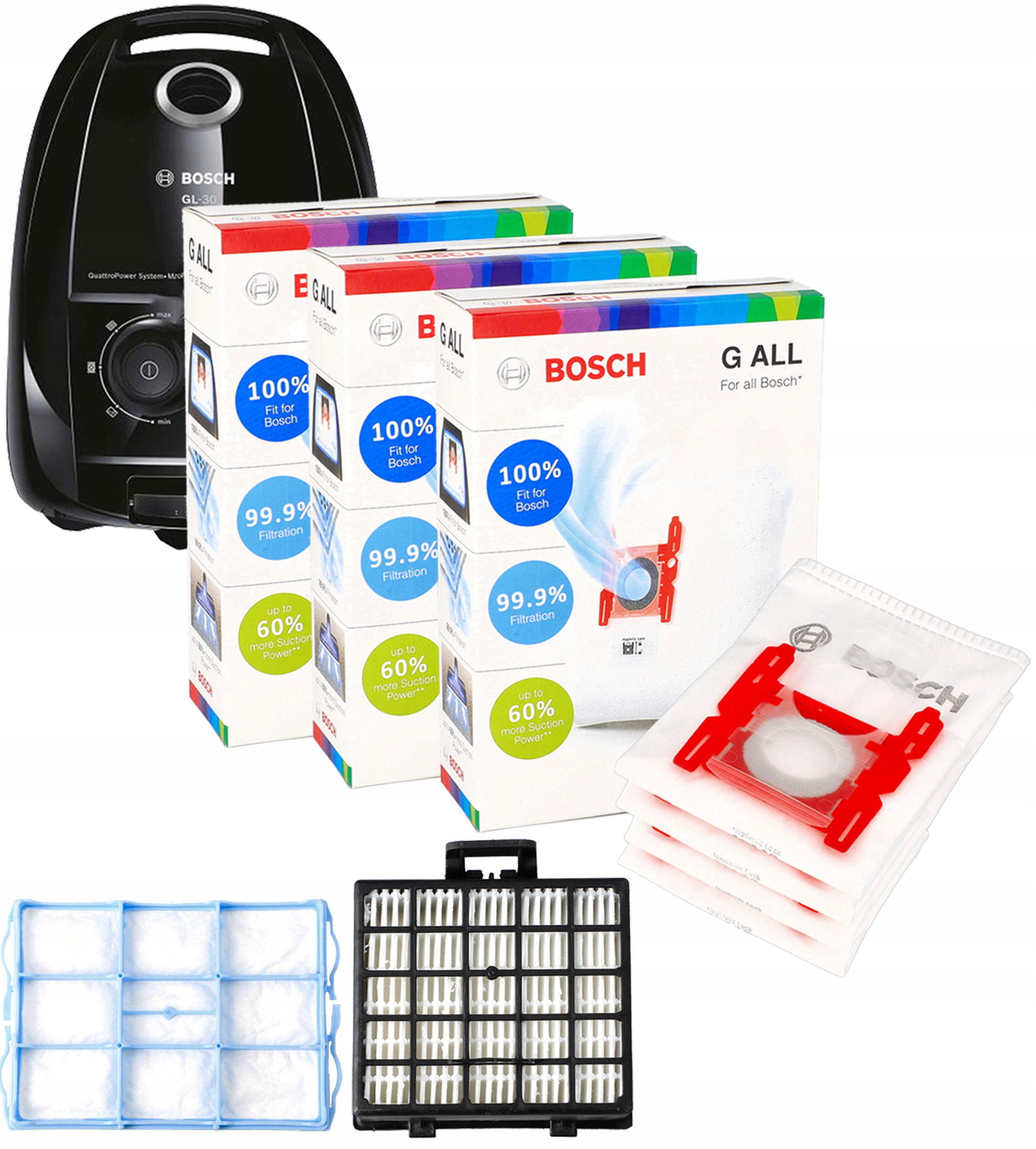 12x Worki do odkurzacza Bosch Siemens BBZ41FG GL-30 Filtry