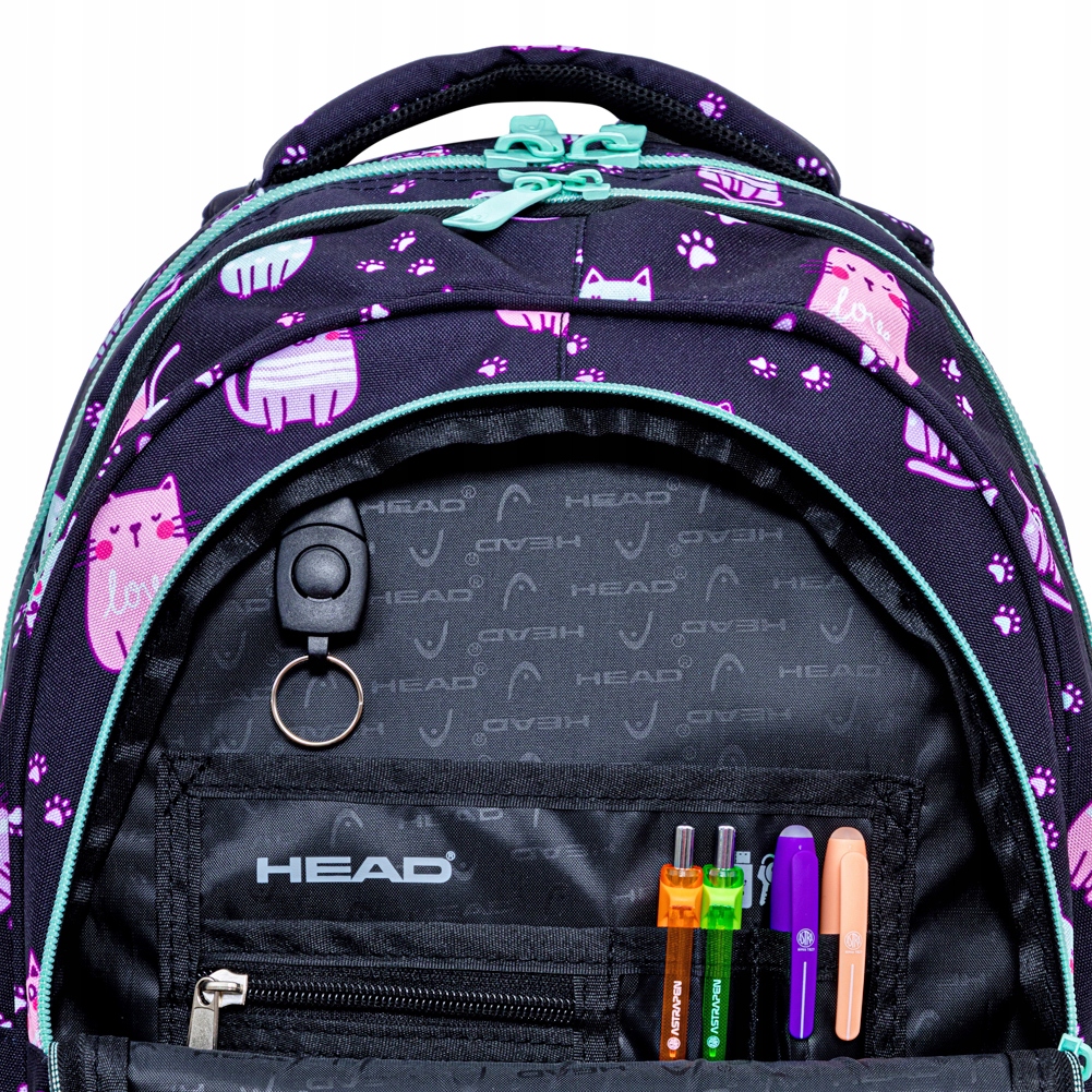 PLECAK TORNISTER SZKOLNY CZARNY KOTKI DLA DZIEWCZYNKI Bohater brak