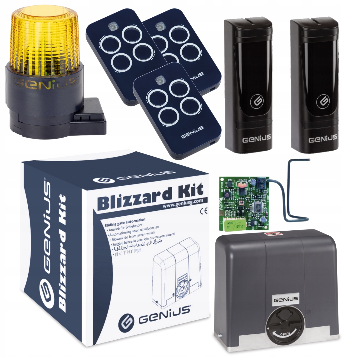 Genius Blizzard 400 Lampa Guard 24V Pilot Echo 3ks Pohon posuvné brány