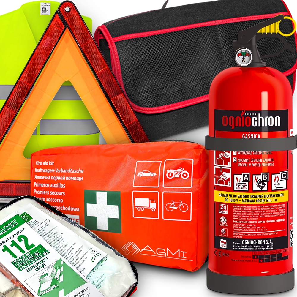 Hasicí Přístroj Práškový 2 Kg Lékárnička První Pomoci Vesta Trojúhelníková Taška