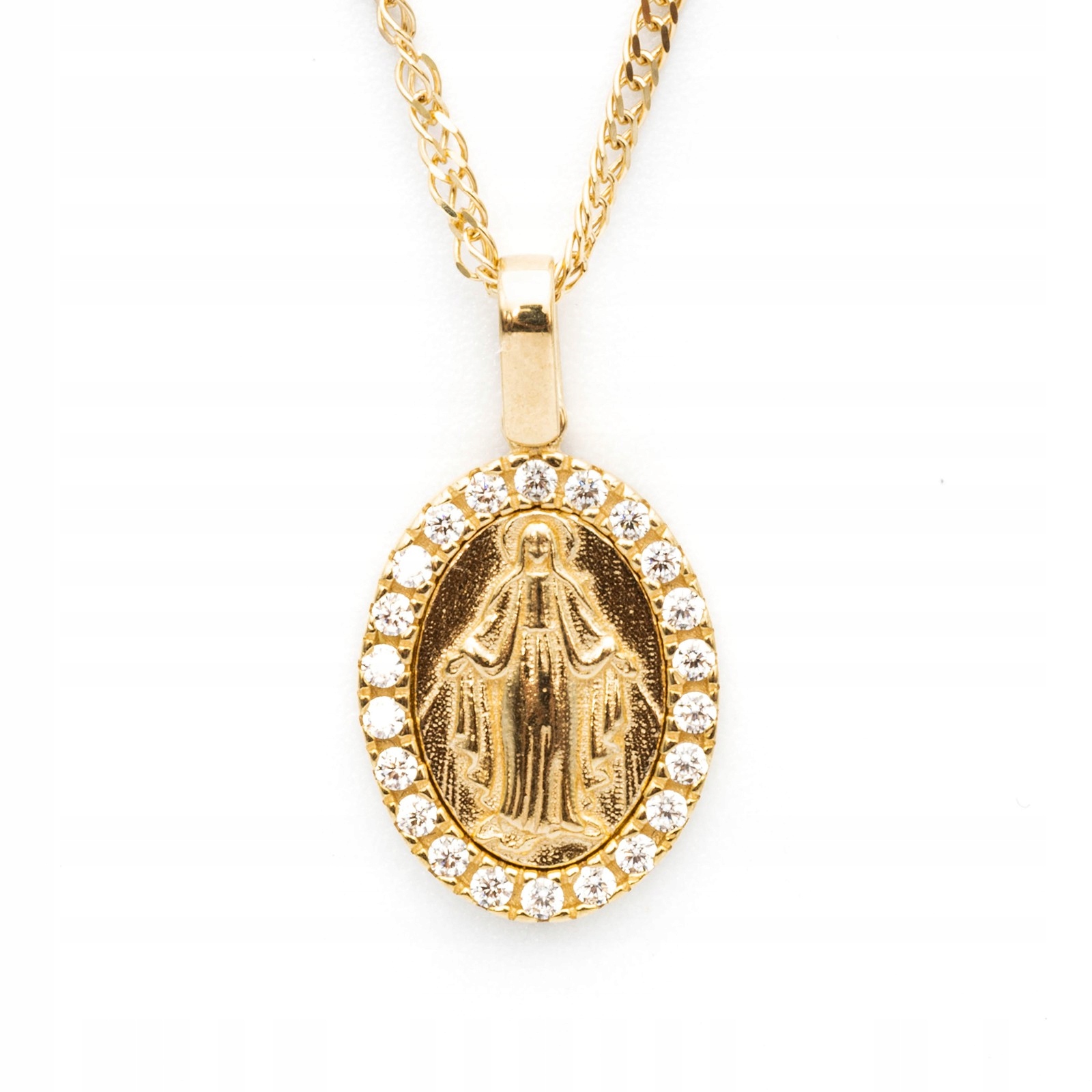 Zlatý přívěsek 585 přívěsek Medailon Matka Boží