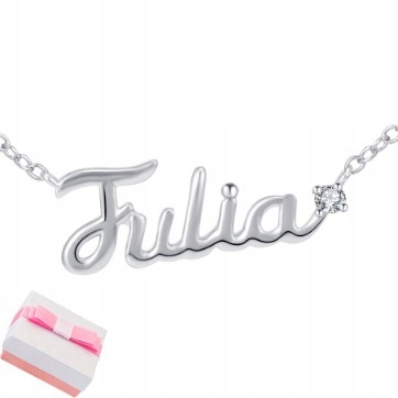 Stříbrný Náhrdelník Řetízek Dámské Jméno Julia