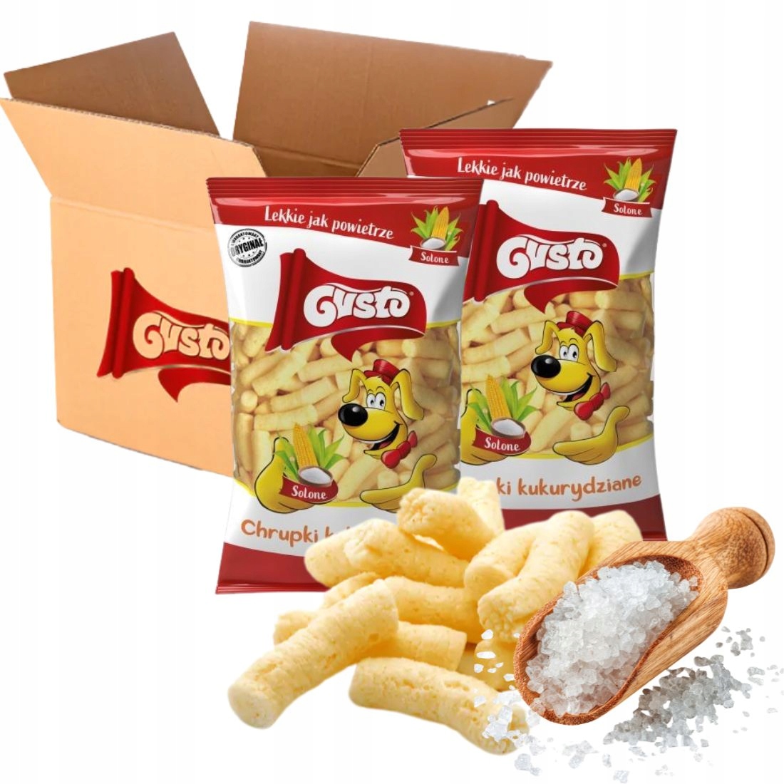 Chrupki kukurydziane naturalne Lekko Solone 85g Pufuleti Gusto