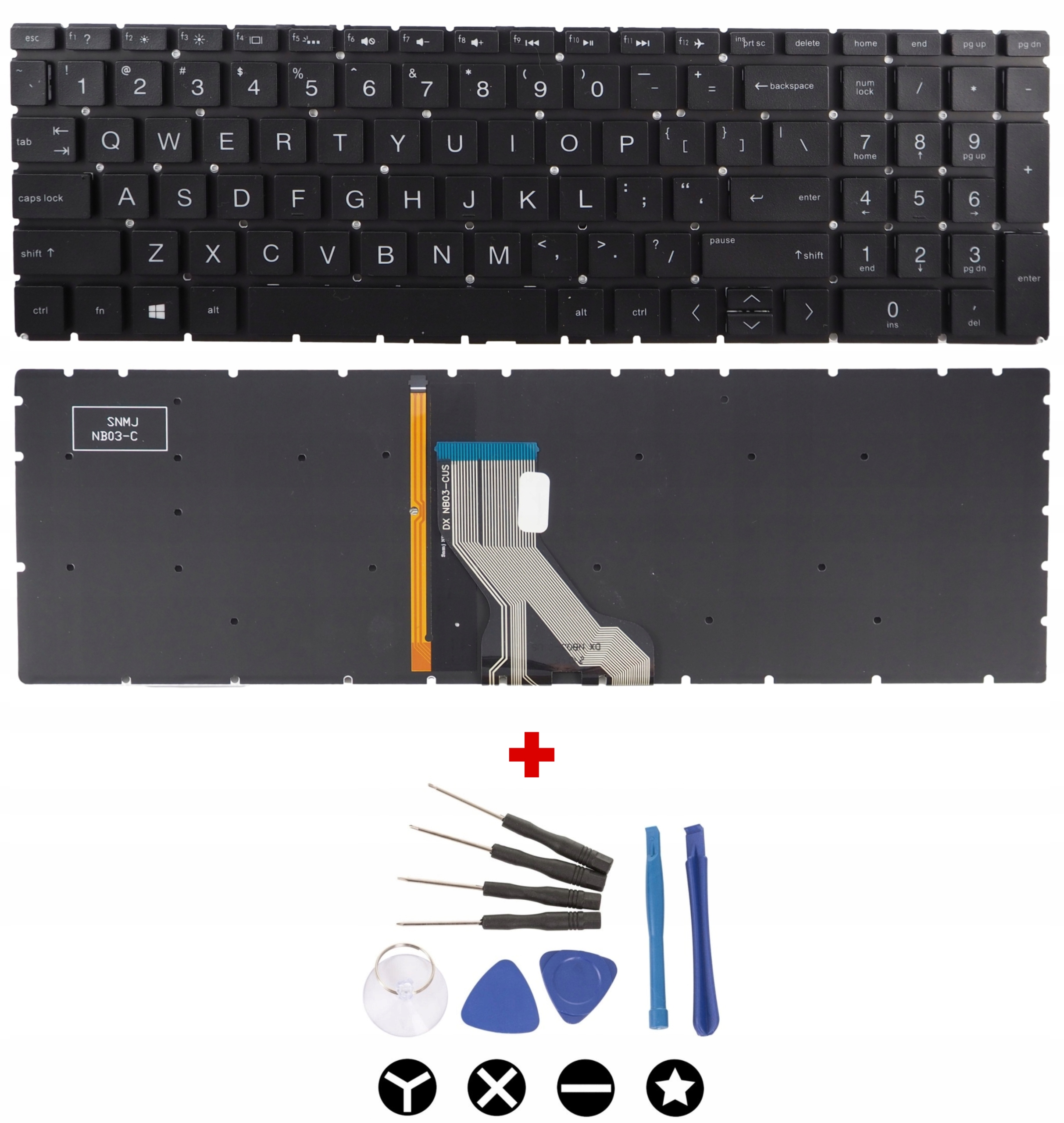 Nová Klávesnica pre Hp Pavilion 250 G7 255 15-DA 15-DB 15-DW 17-BY 17-CA Led