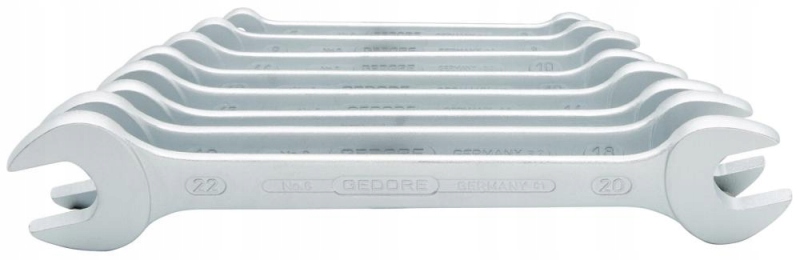 Sada plochých kľúčov 2-str. DIN3110 6-22 mm, 8-dielna Gedore
