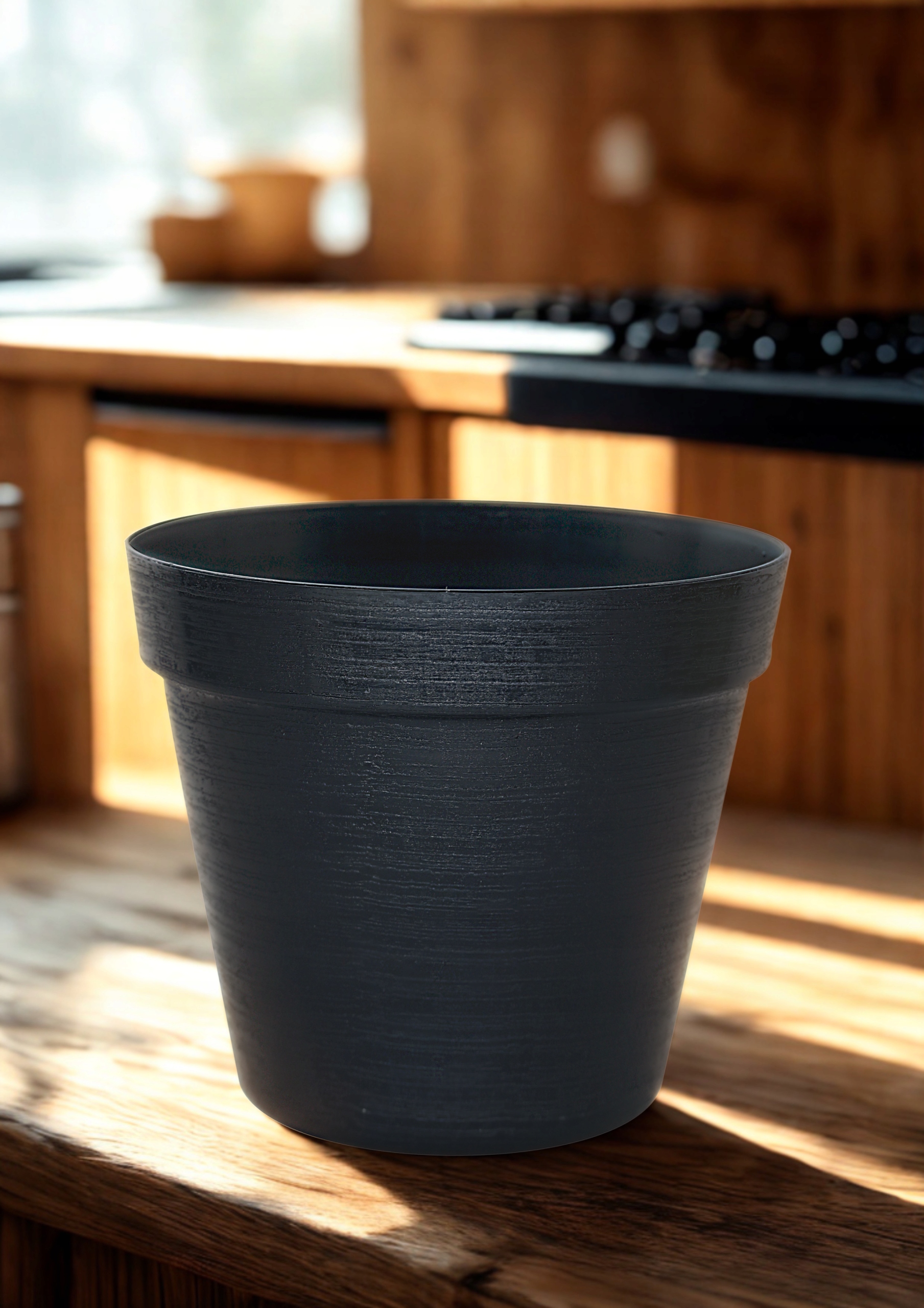 6 x Doniczka w Stylu LOFT 12 cm, Eko, UV Odporna, Antracyt