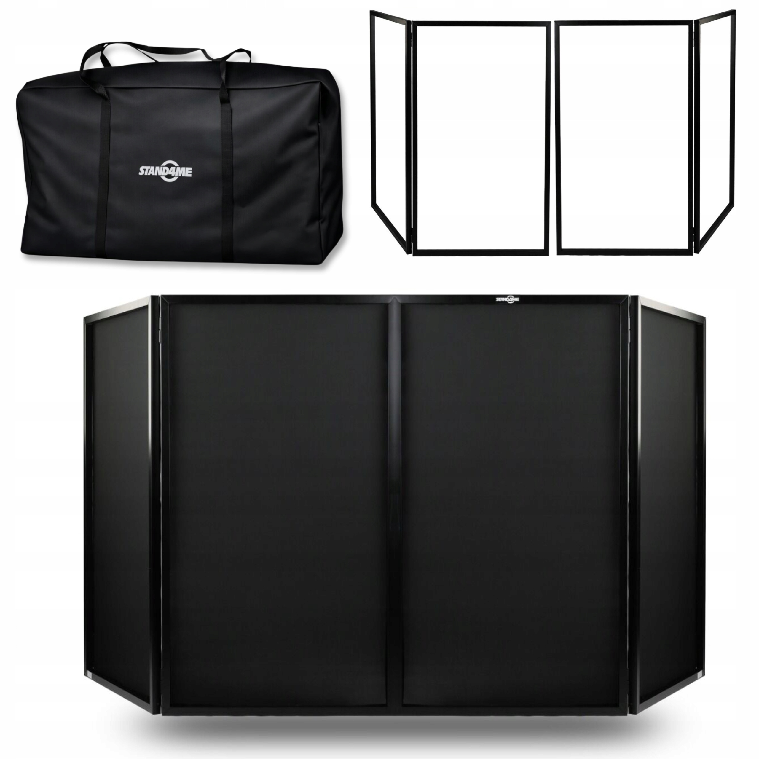 Paraván Závěs Dj Černá Komplet Compact Screen Obrazovka S Pouzdrem STAND4ME