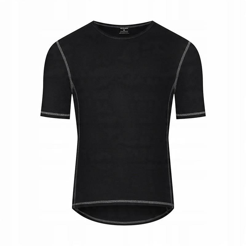 

T-shirt męski bawełna wełna Merino szew grafit M