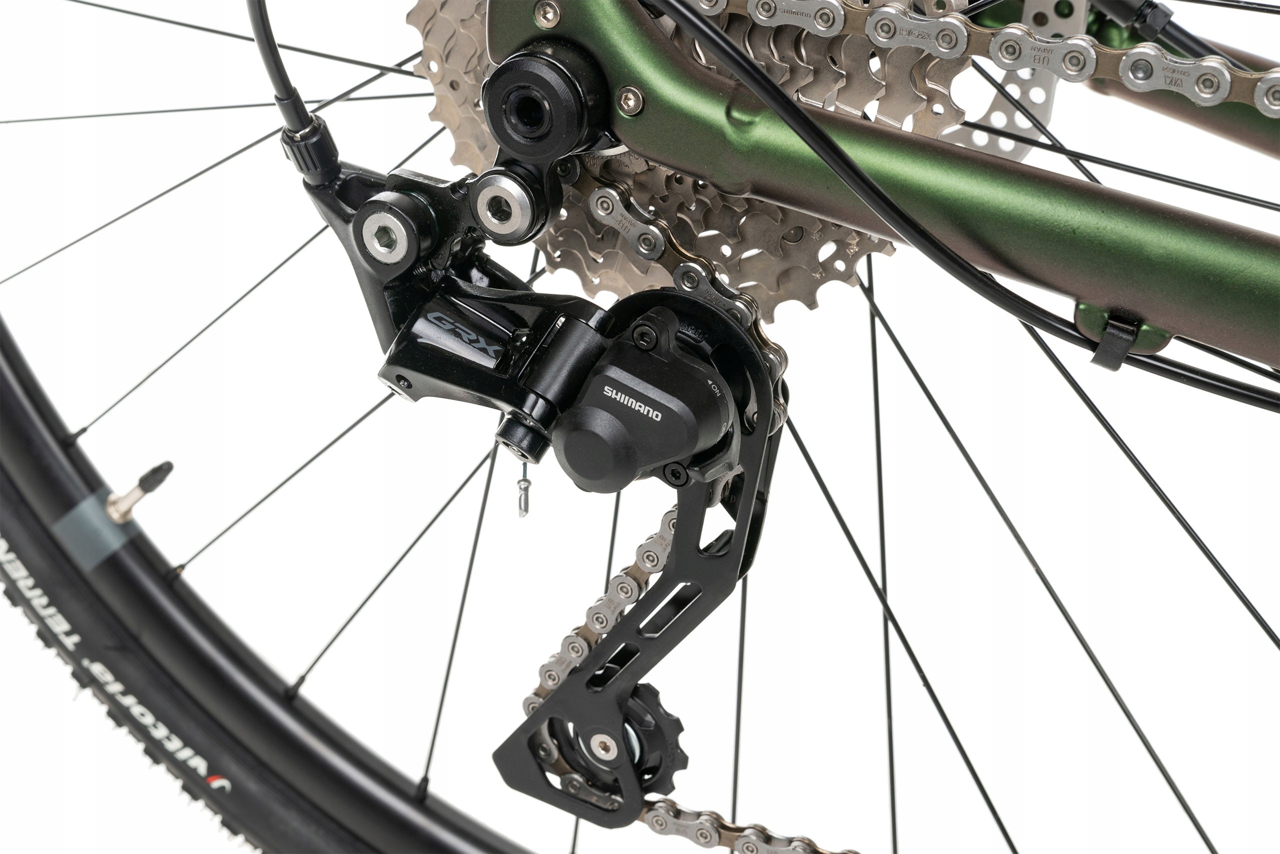 ROWER GRAVELOWY PAFARO JURA 1.0 GRX/TIAGRA XS ZIELONY KAMELEON Hamulce tarczowe hydrauliczne