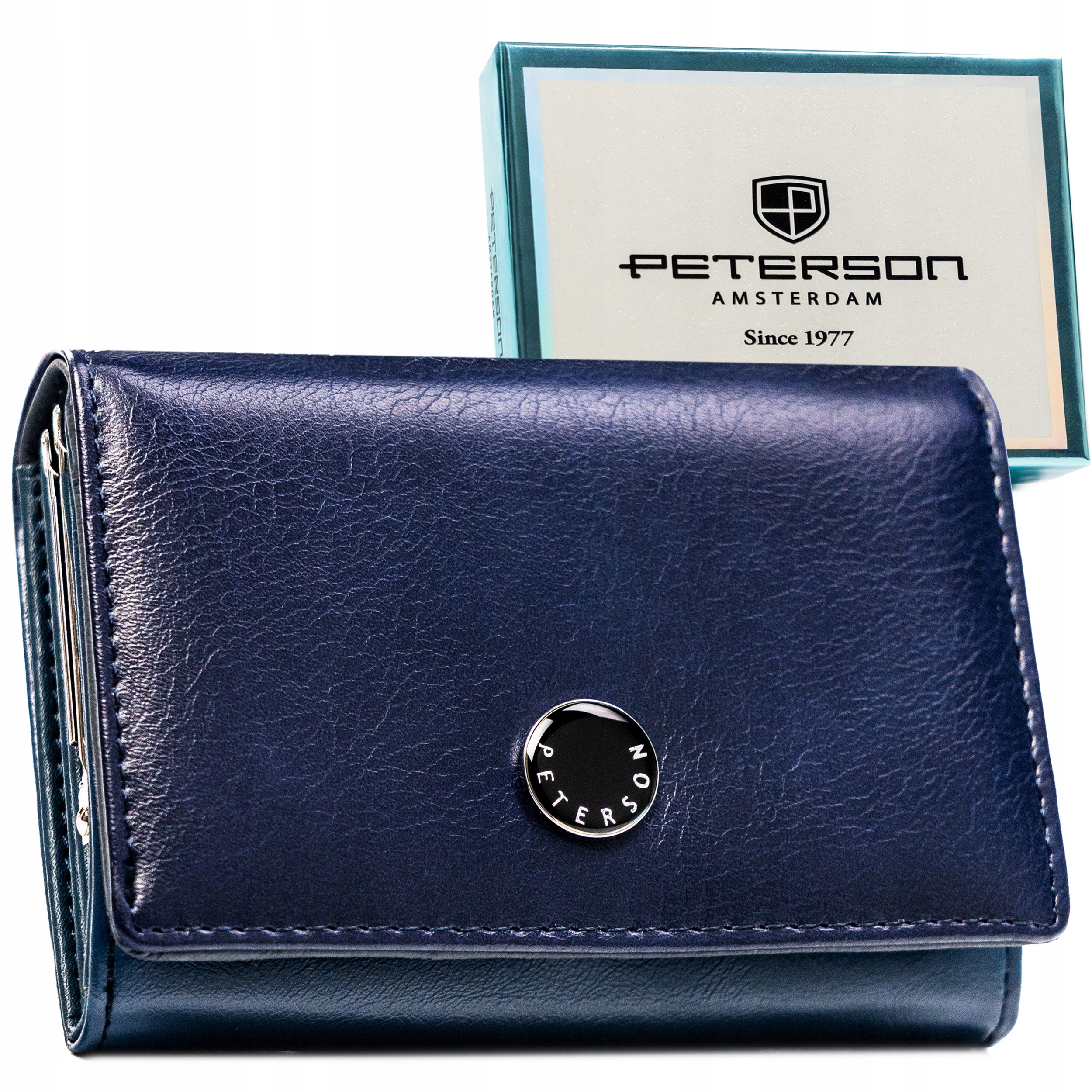 Portfel damski skórzany Peterson z ochroną Rfid dla niej pudełko