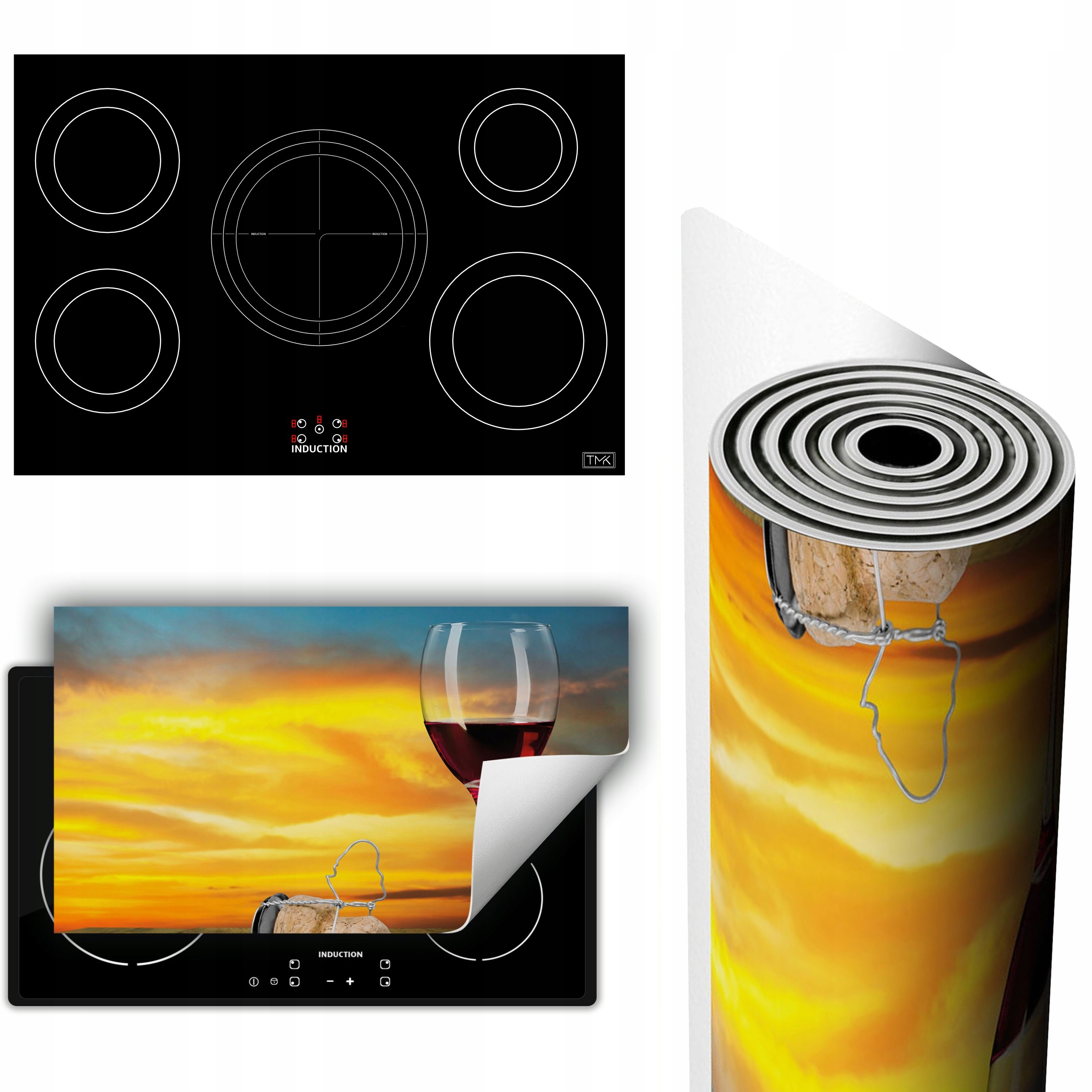 Vinylová Podložka Ochrana Kuchyňské Desky 90x52 víno