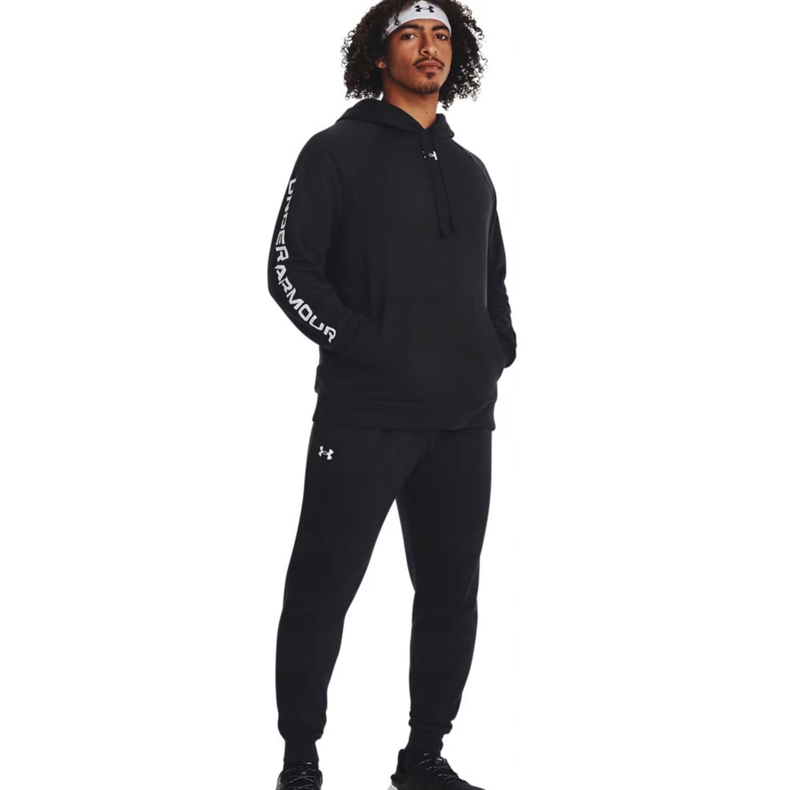 Męski Komplet Dresowy Under Armour Spodnie Bluza Z Kapturem Bawełniany 3XL