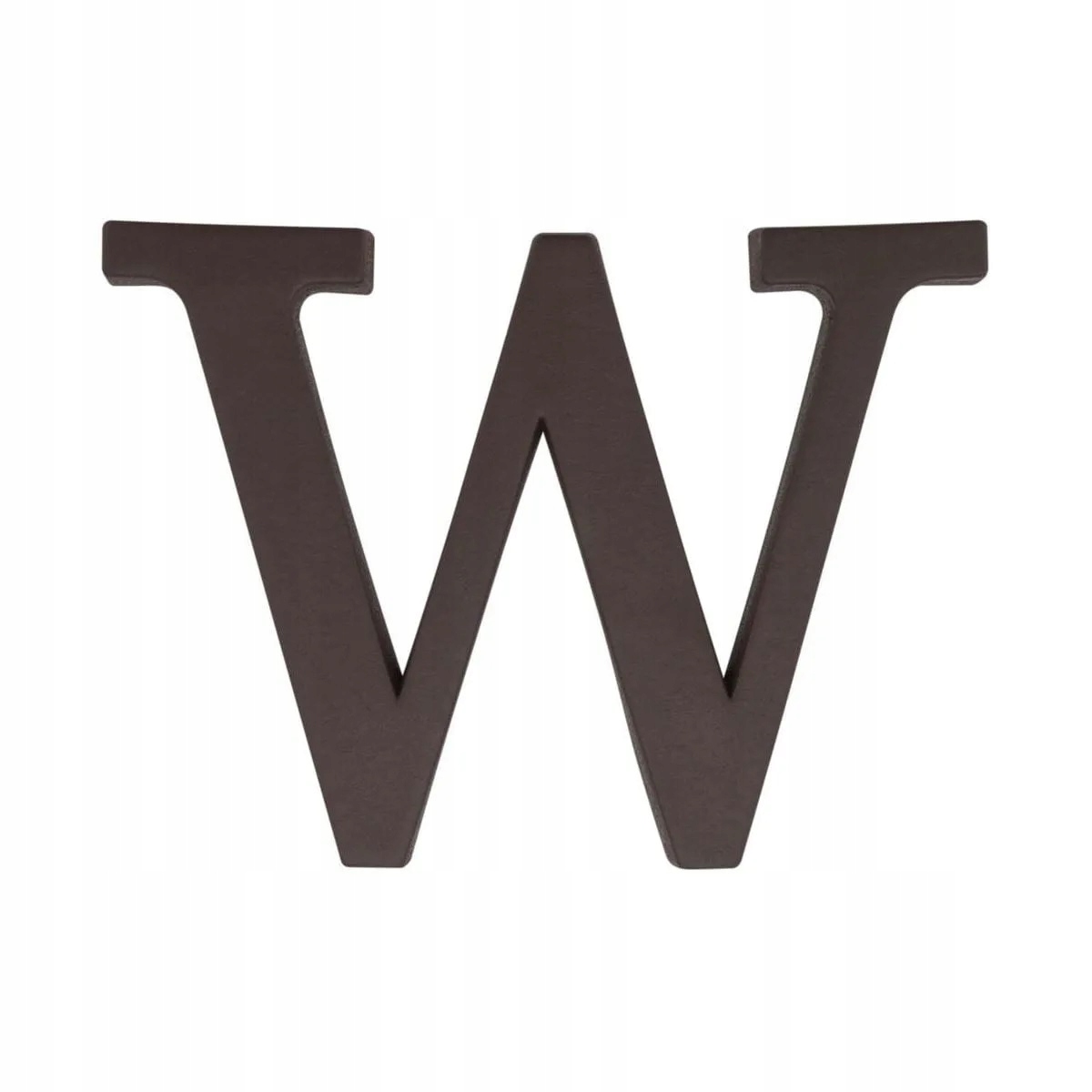 Litera oznaczenie na dom "W" brązowa