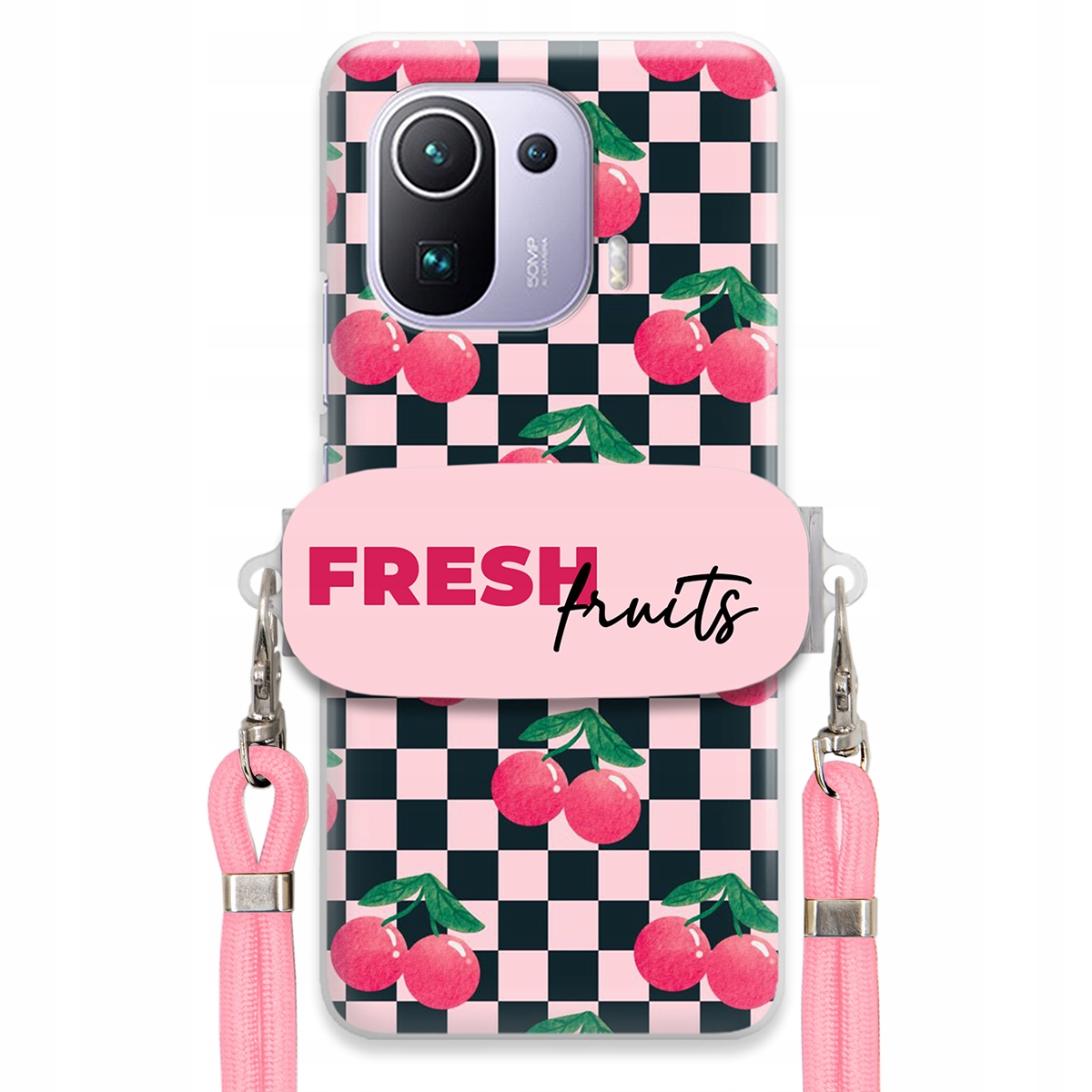 Pouzdro pro Xiaomi Mi 11 Pro Crossbody vodítko držák na šachovnici Fresh Fruits