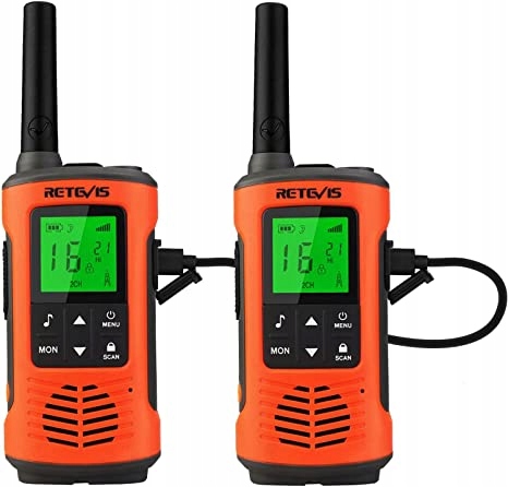 Vysílačka Retevis RT45P, voděodolnost IP67, PMR446, 3 km (2 kusy)