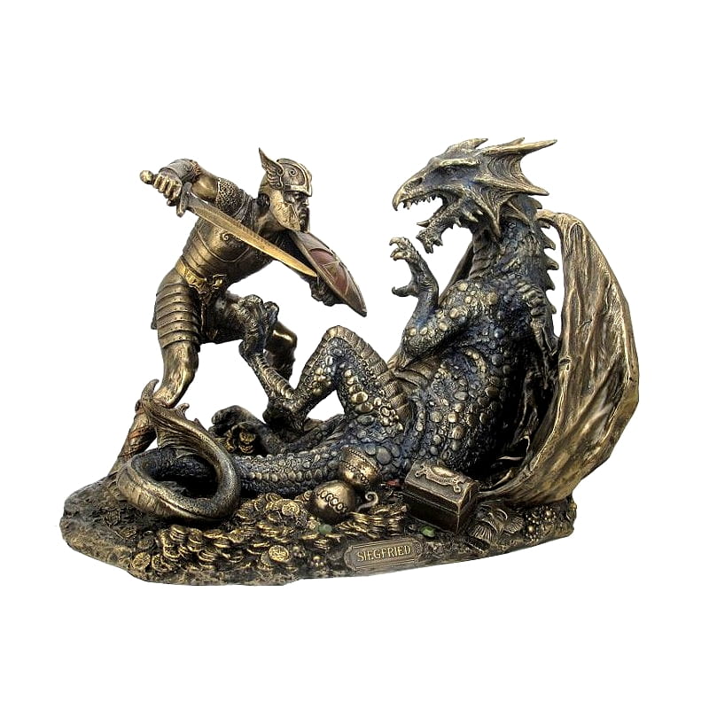 GERMAŃSKI ZYGFRYD WALCZĄCY ZE SMOKIEM GRAWER v