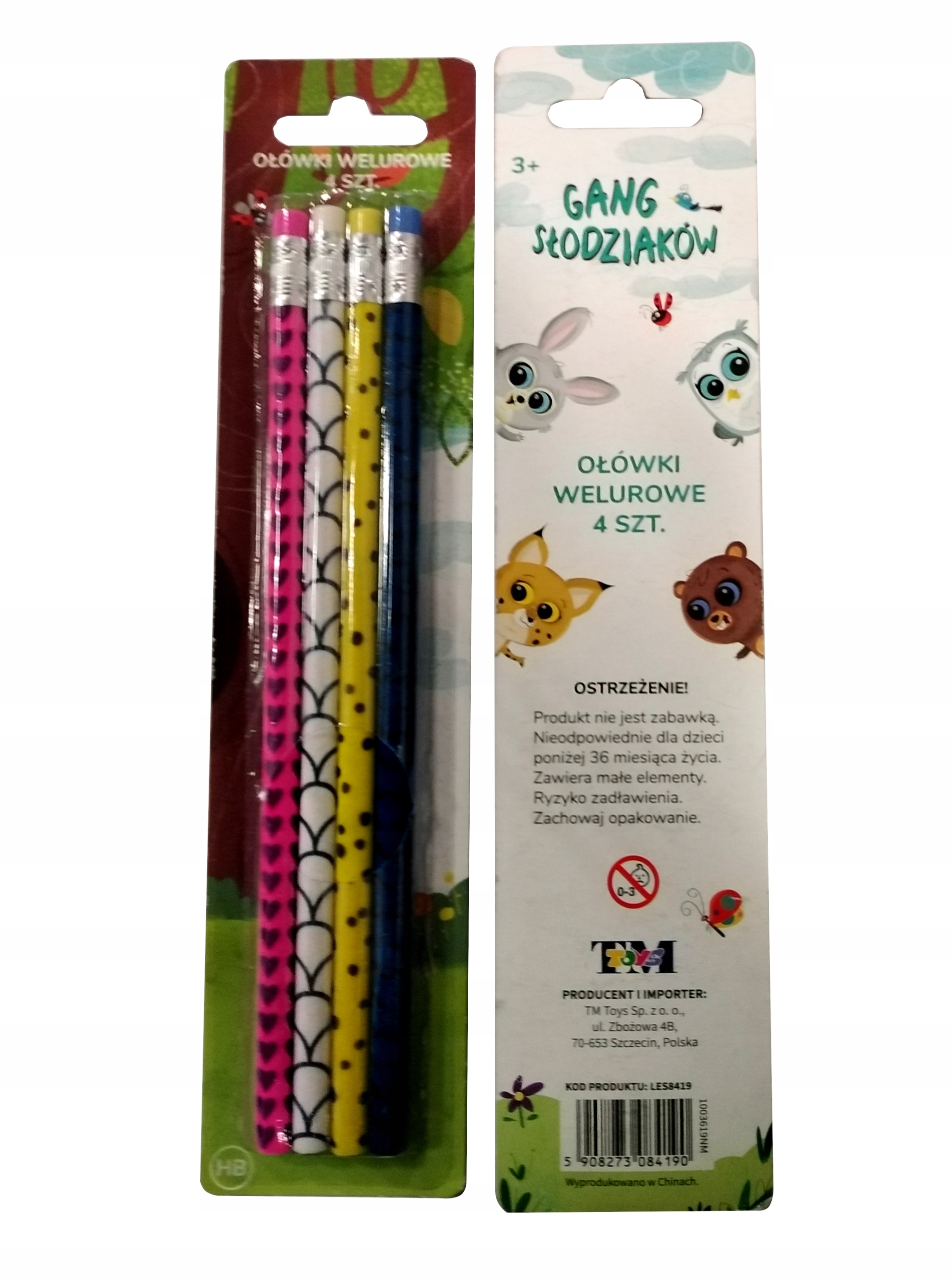 

Ołówki welurowe Gang Słodziaków Hb 4 szt