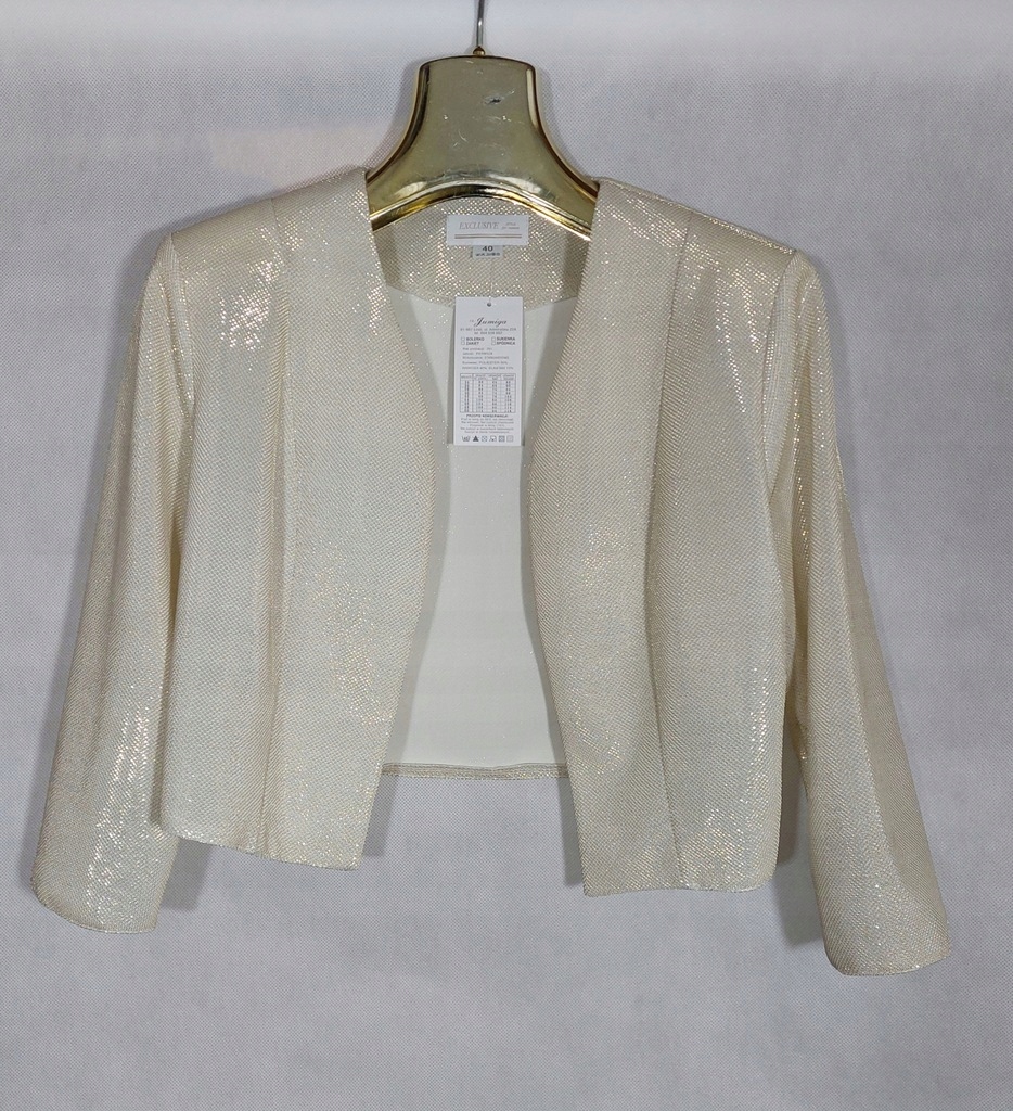 Bolerko żakiecik mieniące złote r 46 Marka inna