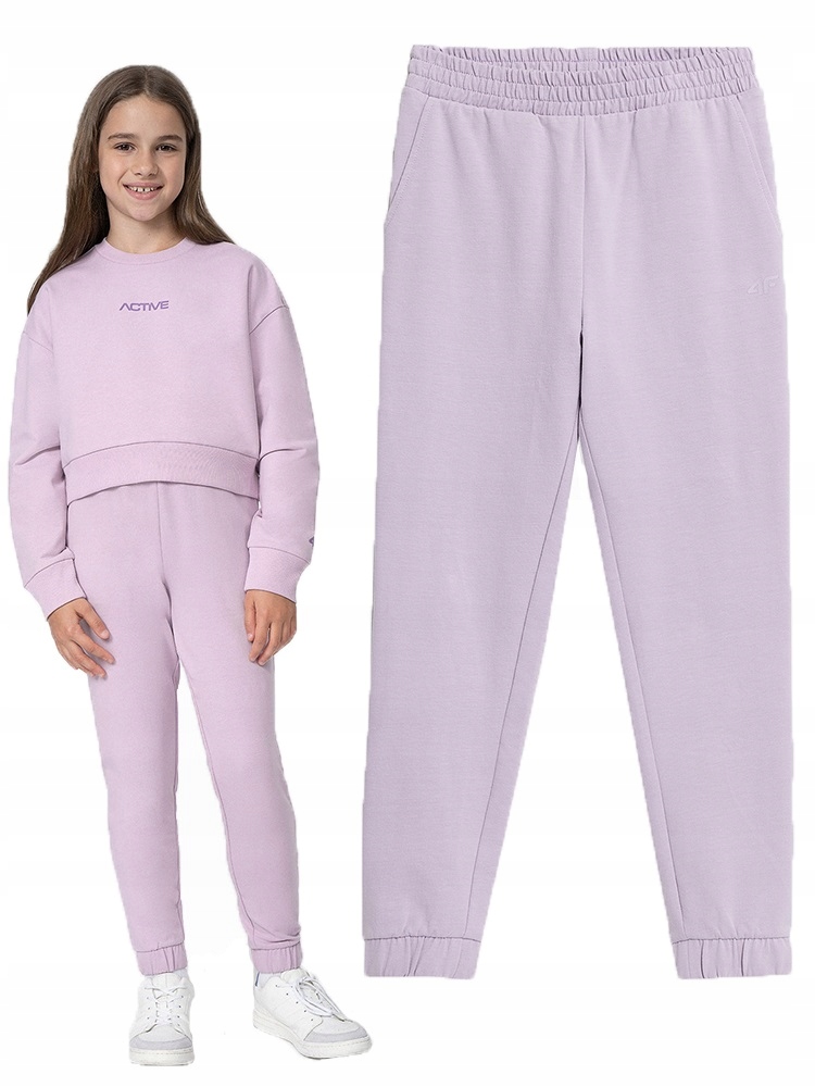 

4F Spodnie Dresowe Dziewczęce Junior Sportowe Dres