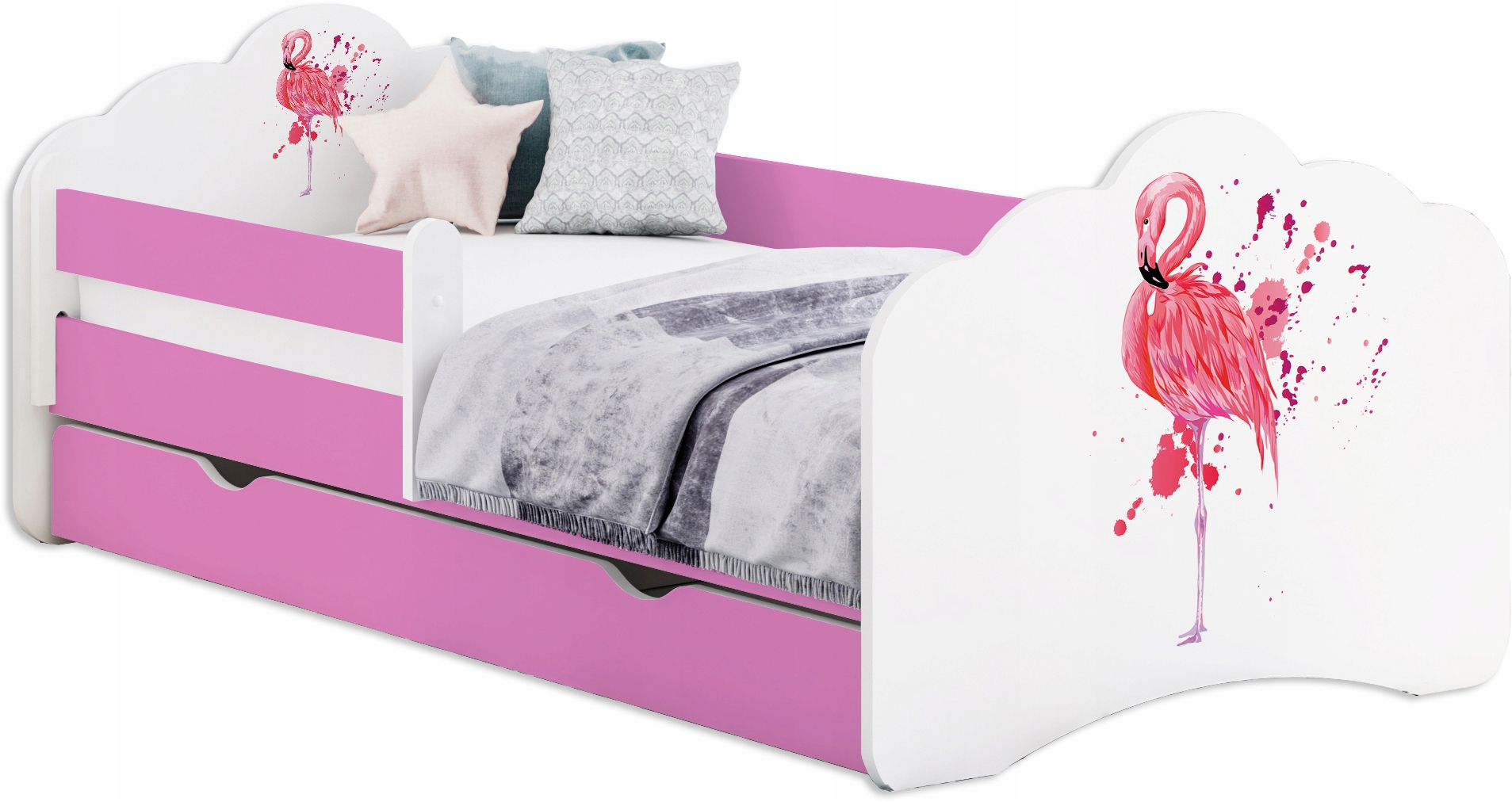 ŁÓŻKO DLA DZIECKA Z SZUFLADĄ MOBI 190/90 - RÓŻOWE