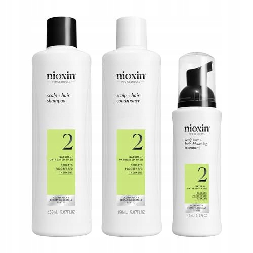 Nioxin System 2 Sada Péče Pro Jemné, Výrazně Řídnoucí Přirozené Vlasy Unis