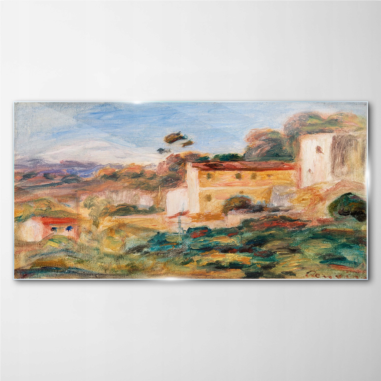 

Foto obraz szklany na ścianę Wieś domy 140x70 cm