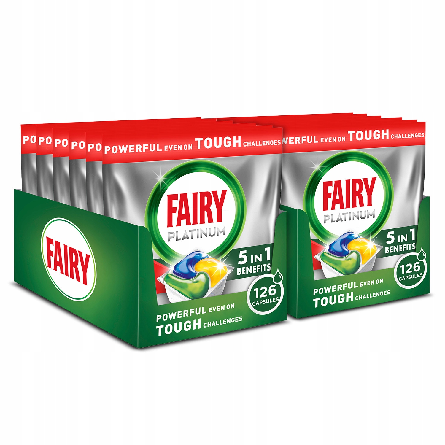 Zestaw Fairy Platinum All In One Kapsułki do zmywarki Cytryna 12x21 =252szt