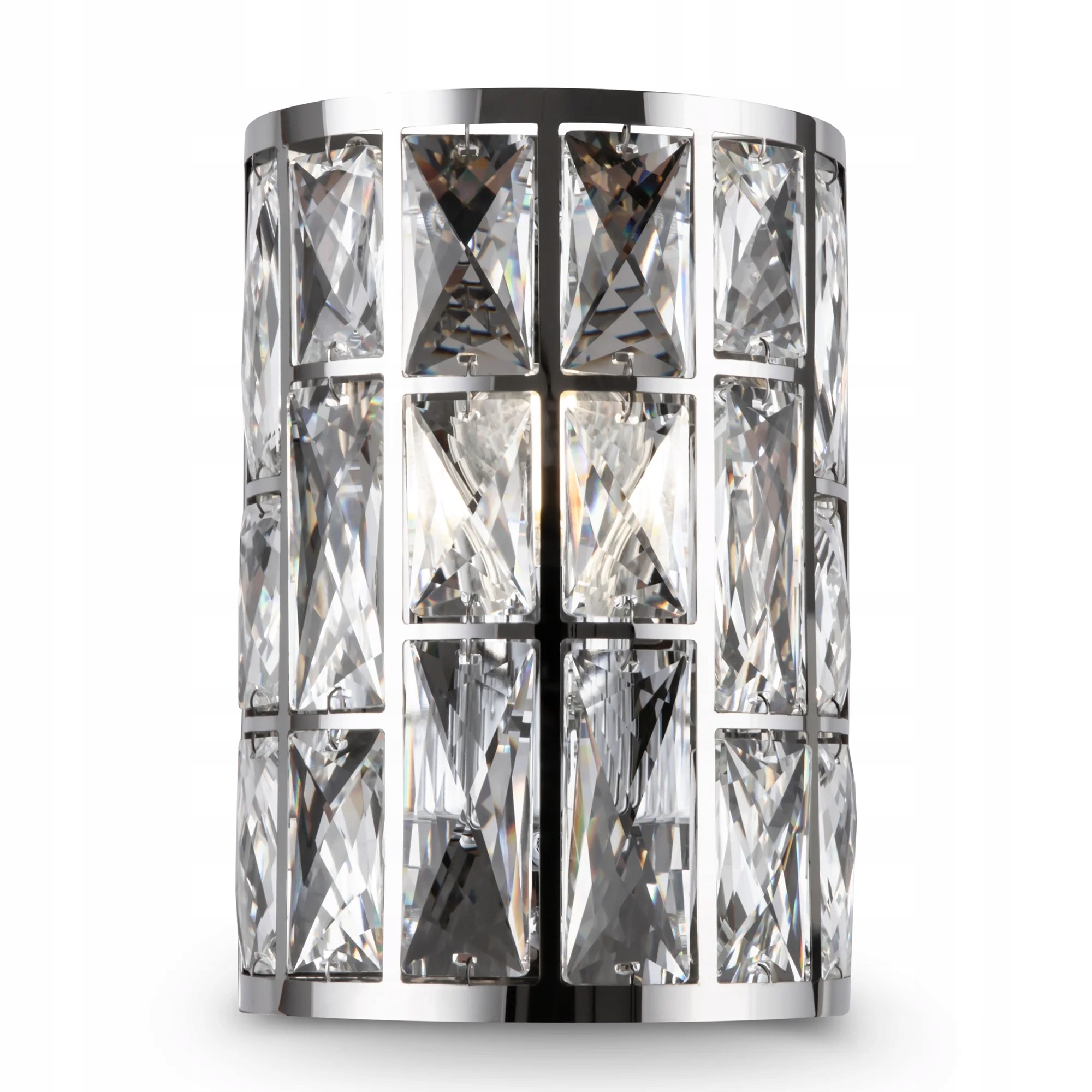 Nástenná lampa krištáľová chrómová polkruhová glamour Maytoni