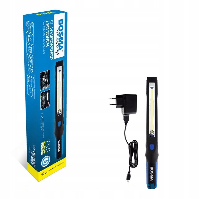 250LM COB ТОНКИЙ АКУМУЛЯТОРНИЙ ЛІХТАРИК