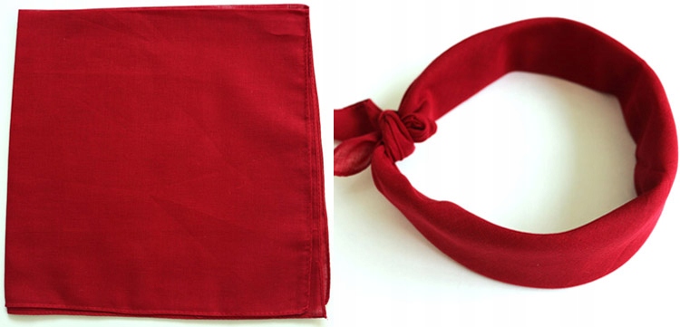 CHUSTKA BANDAMKA APASZKA BANDANA RÓŻNE KOLORY Kolor czerwony