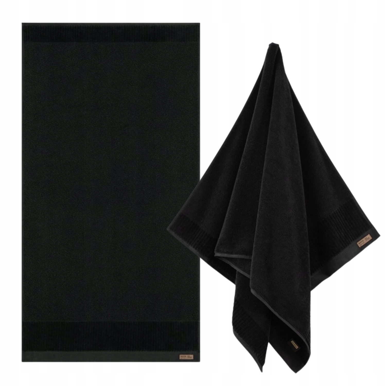Zwoltex Porto Ručník velký silný bavlněný černý 600g 100x150cm