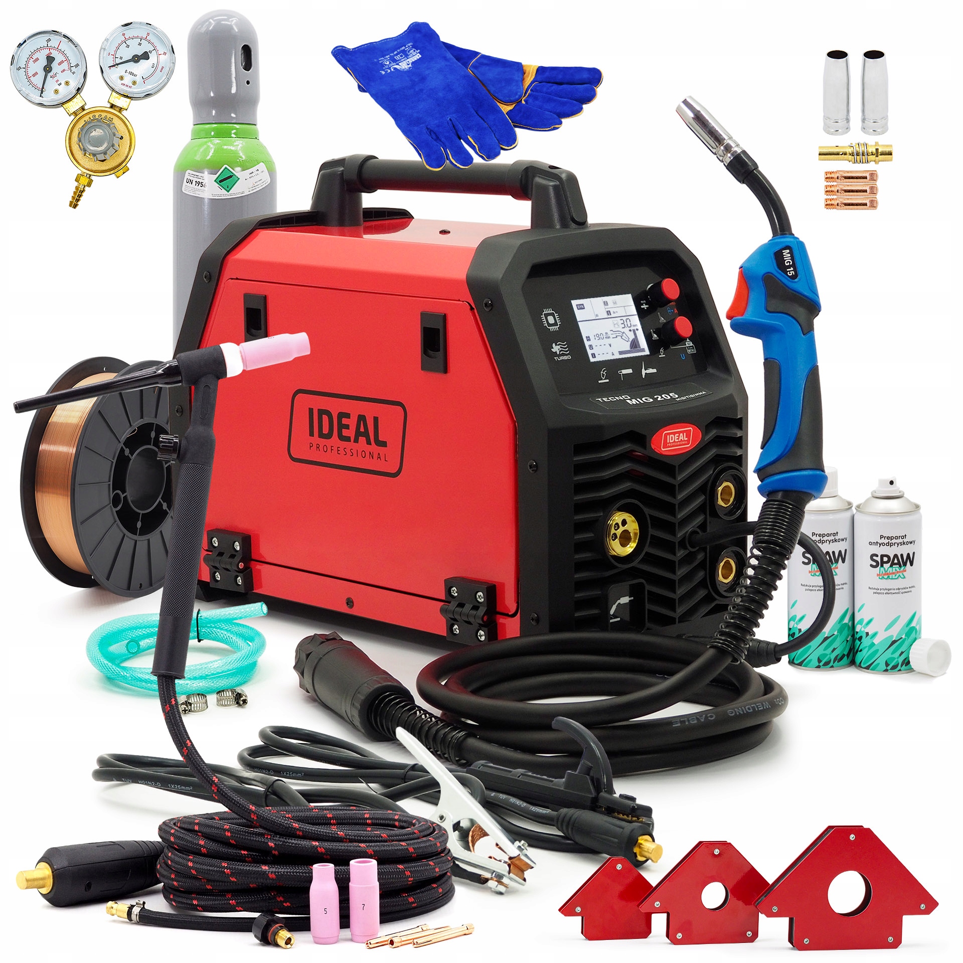 КОМПЛЕКТ IDEAL TECNOMIG 205 LCD SYNERGIA 200A + TIG
