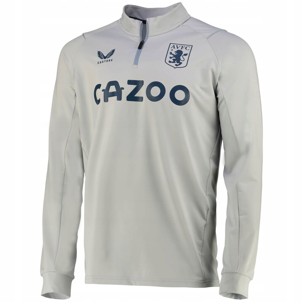 Y9794 Aston Villa Players Training 1/4 Zip Midlayer Top Light Blue bluza xl
