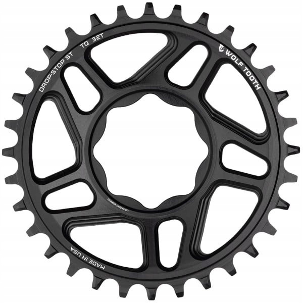 Wolf Tooth Chainring E-bike Direct Mount Tq 12s 32 Teeth, Black, Drop-sto