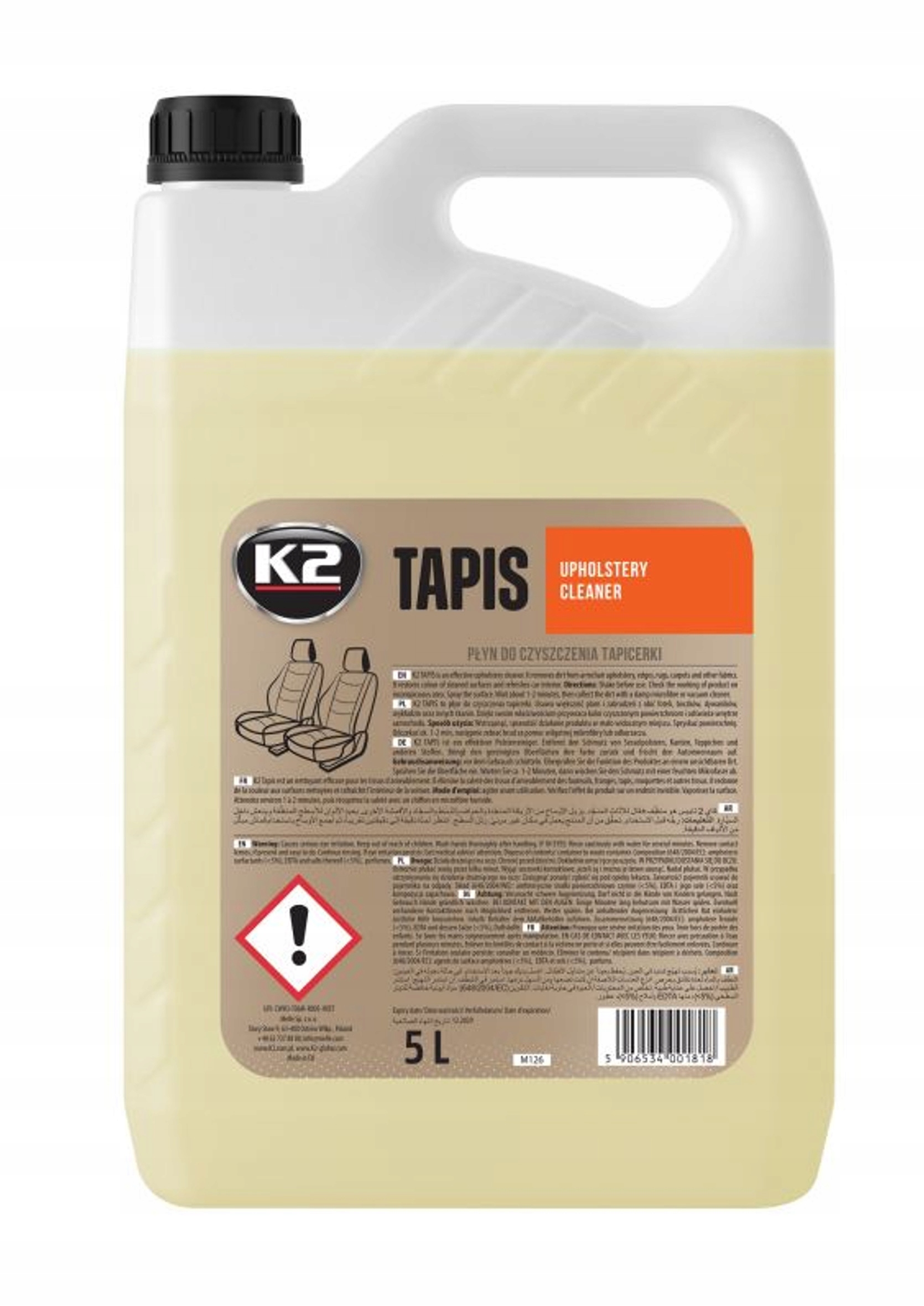 

K2 Tapis 5L Płyn Do Czyszczenia Prania Tapicerki