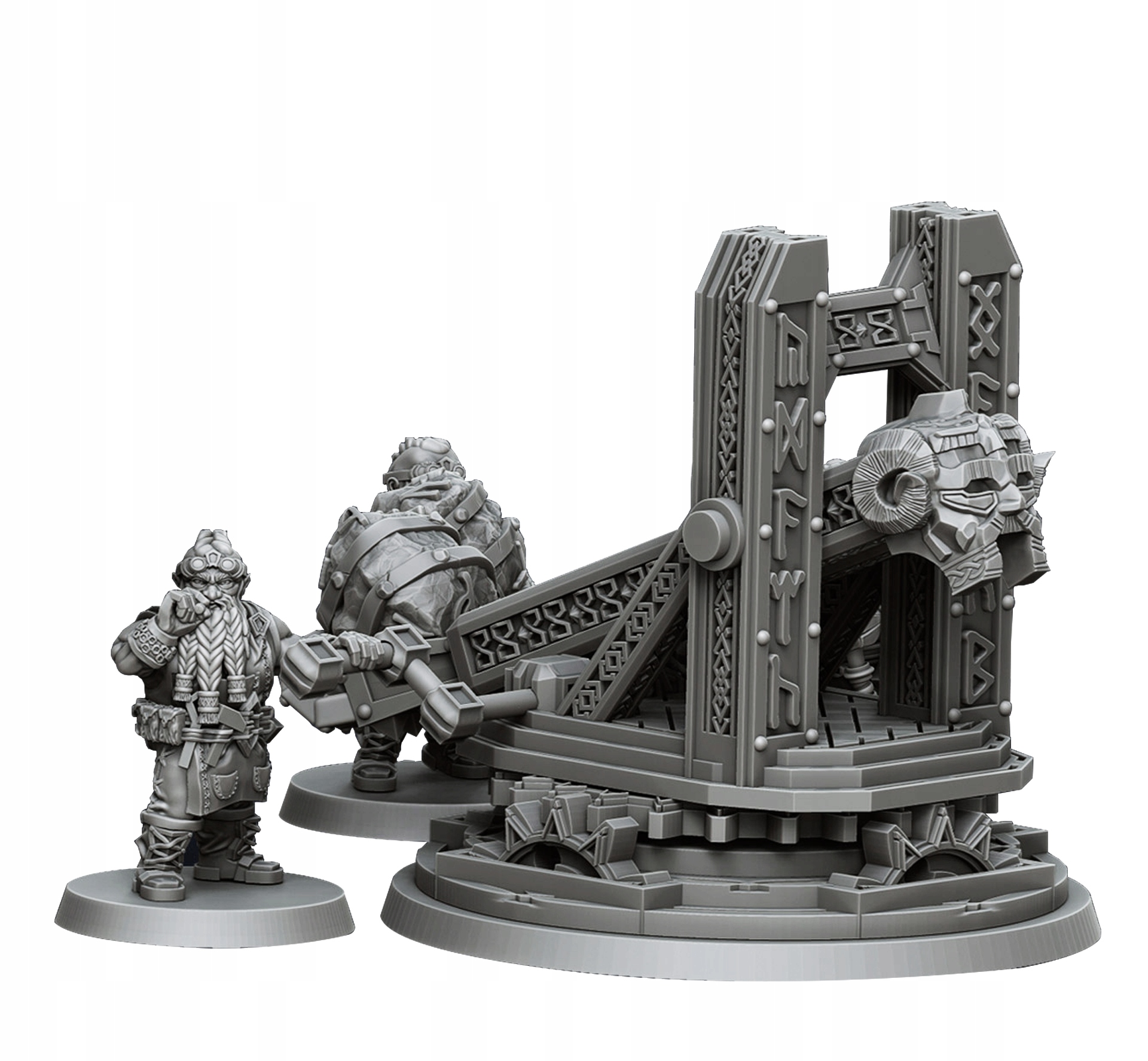 Dwarven Catapult - DL Miniatures - Druk 3D
